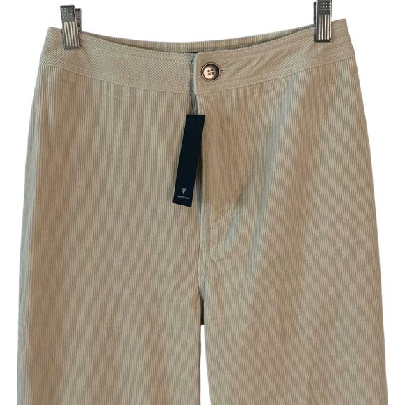 LULU'S Cream Retro Cuteness Corduroy High-Waist Straight Leg Pants NWT Small - Picture 5 of 10